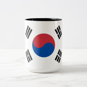 Taza Bicolor Bandera de Corea del Sur (ROK)
