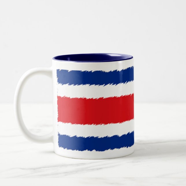 Taza Bicolor Bandera de Costa Rica (Izquierda)
