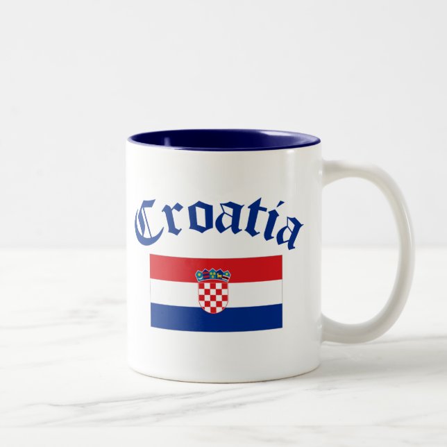 Taza Bicolor Bandera de Croacia (Derecha)