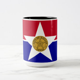 Taza Bicolor Bandera de Dallas (Texas)