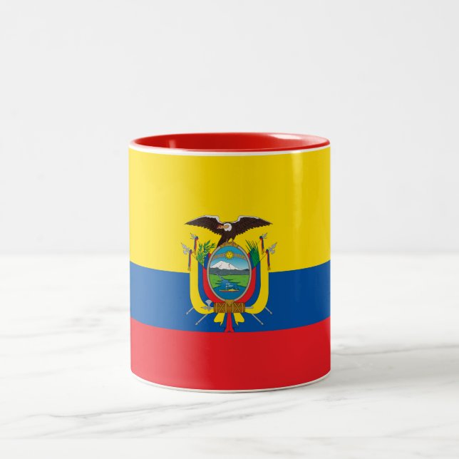 Taza Bicolor Bandera de Ecuador (Centro)