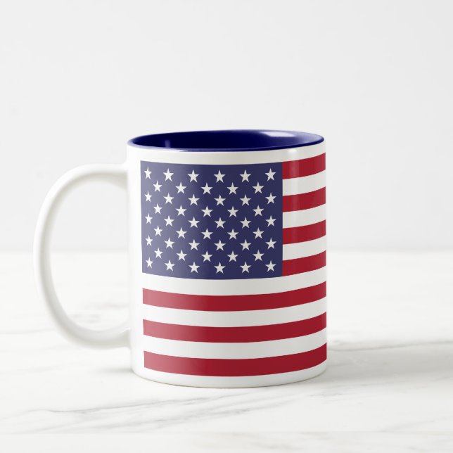 Taza Bicolor Bandera de Estados Unidos (Izquierda)