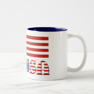 Taza Bicolor Bandera de Estados Unidos