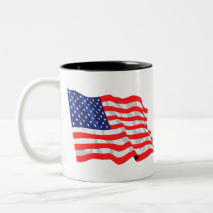 Taza Bicolor Bandera de Estados Unidos