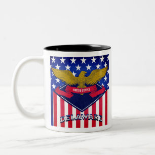 Taza Bicolor Bandera de Estados Unidos Delaware
