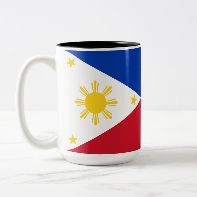 Taza Bicolor Bandera de Filipinas (Izquierda)