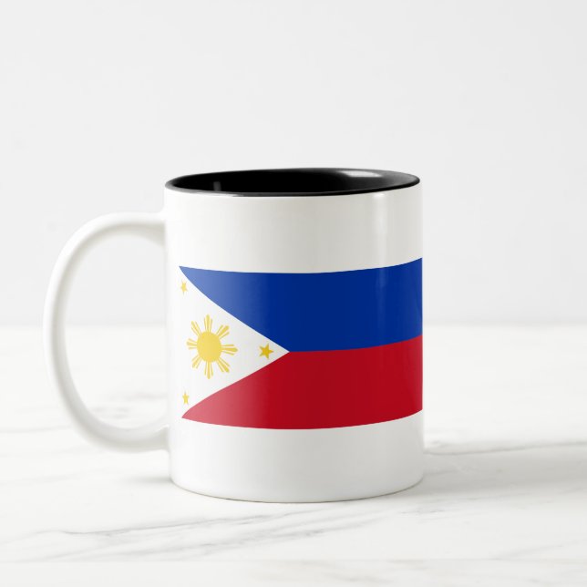Taza Bicolor Bandera de Filipinas (Izquierda)