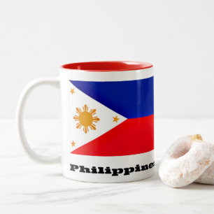 Taza Bicolor Bandera de Filipinas, archipiélago,