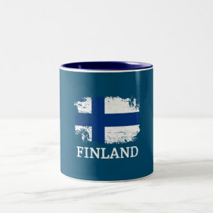 Taza Bicolor Bandera de Finlandia