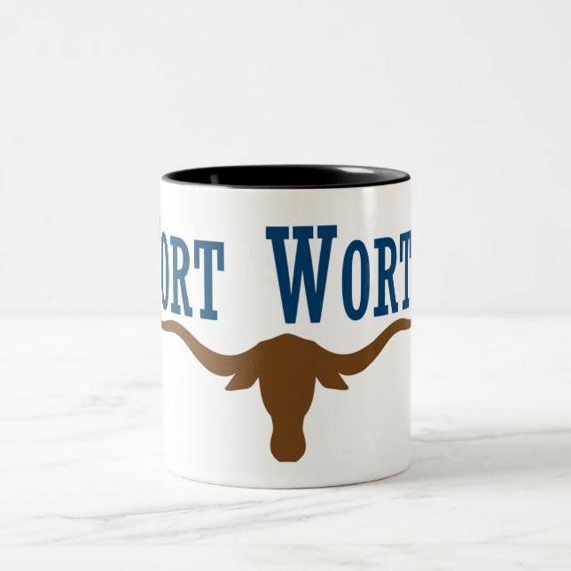 Taza Bicolor Bandera de Fort Worth (Centro)