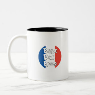 Taza Bicolor Bandera de Francia para el mejor papá