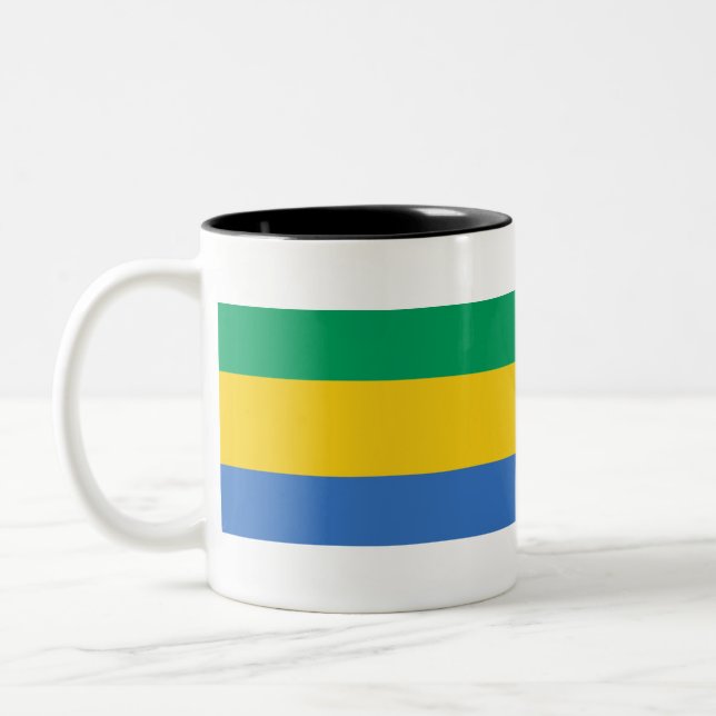 Taza Bicolor Bandera de Gabón (Izquierda)