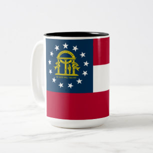 Taza Bicolor Bandera de Georgia (Estado de los Estados Unidos)