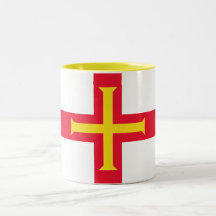 Taza Bicolor Bandera de Guernsey