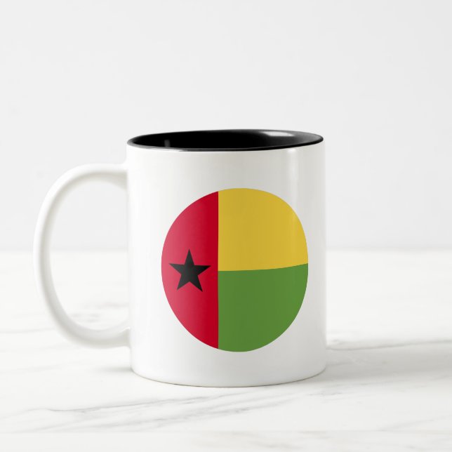 Taza Bicolor Bandera de Guinea Bissau (Izquierda)