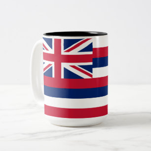 Taza Bicolor Bandera de Hawaii (Estado de los Estados Unidos)