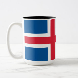 Taza Bicolor Bandera de Islandia