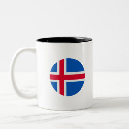 Taza Bicolor Bandera de Islandia
