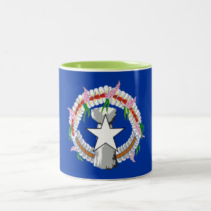 Taza Bicolor Bandera de Islas Marianas del Norte