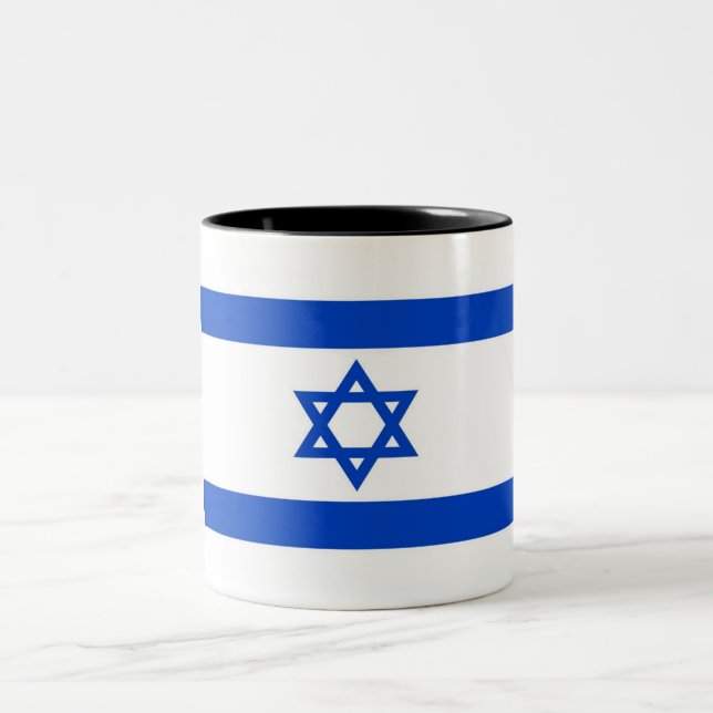 Taza Bicolor Bandera de Israel (Centro)