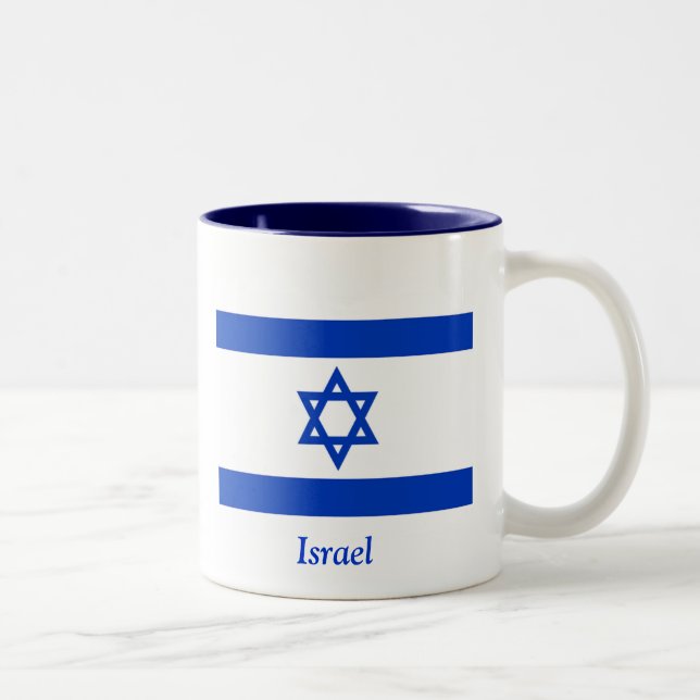 Taza Bicolor Bandera de Israel (Derecha)