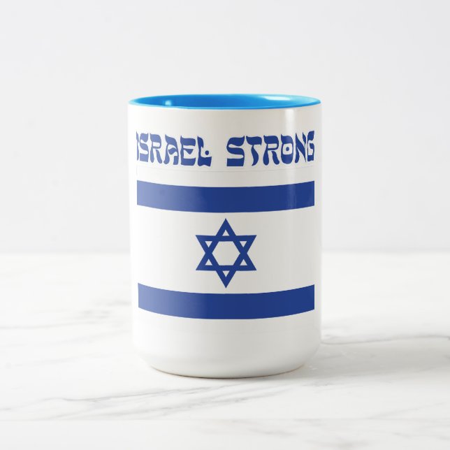 Taza Bicolor Bandera de Israel (Centro)