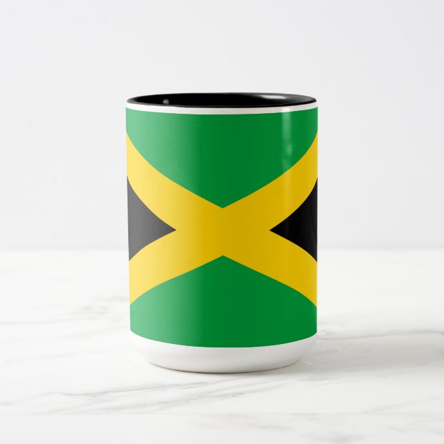 Taza Bicolor Bandera de Jamaica (Centro)