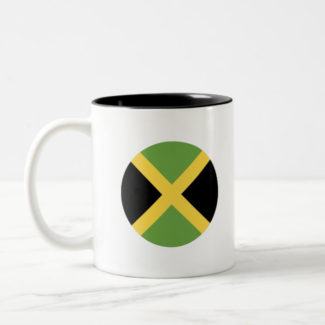 Taza Bicolor Bandera de Jamaica (Izquierda)