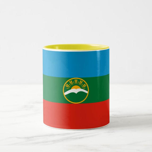 Taza Bicolor Bandera de Karachay Cherkessia (Centro)