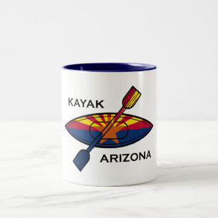 Taza Bicolor Bandera de Kayak Arizona