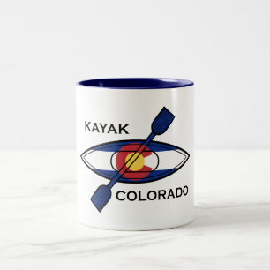 Taza Bicolor Bandera de Kayak Colorado