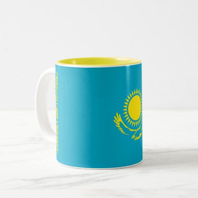 Taza Bicolor Bandera de Kazajistán (Anverso izquierdo)