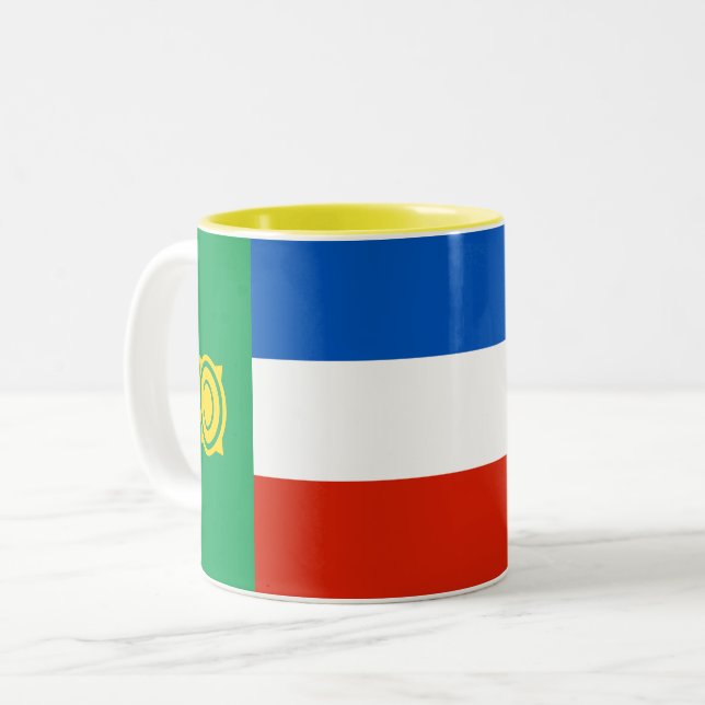 Taza Bicolor Bandera de Khakassia (Anverso izquierdo)
