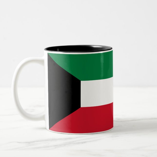 Taza Bicolor Bandera de Kuwait (Izquierda)