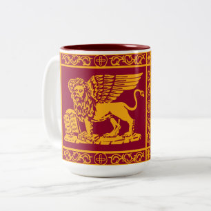 Taza Bicolor Bandera de la Cartera Fotográfica de Venecia
