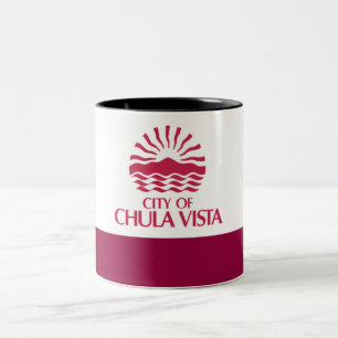 Taza Bicolor Bandera de la ciudad de Chula Vista