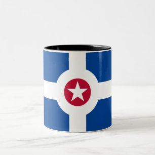 Taza Bicolor Bandera de la ciudad de Indianápolis
