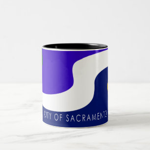 Taza Bicolor Bandera de la ciudad de Sacramento