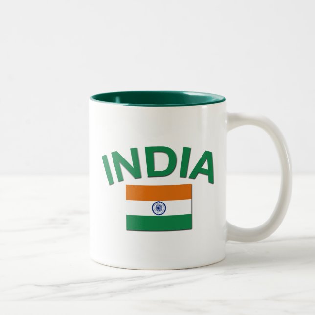 Taza Bicolor Bandera de la India (Derecha)