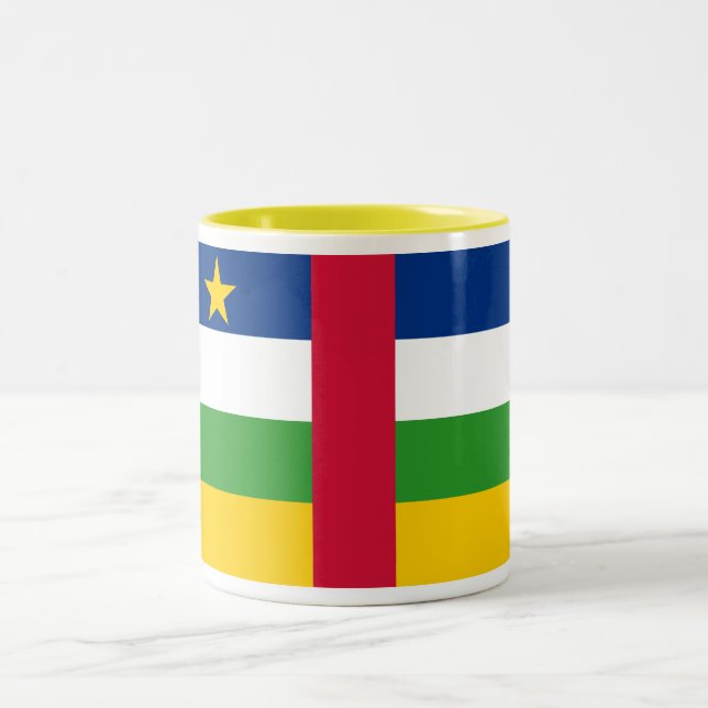 Taza Bicolor Bandera de la República Centroafricana (Centro)