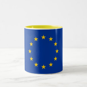 Taza Bicolor Bandera de la Unión Europea