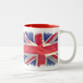 Taza Bicolor Bandera de la Unión o Unión Jack Patriota Británic