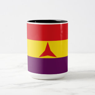 Taza Bicolor Bandera de las Brigadas Internacionales (Guerra Ci