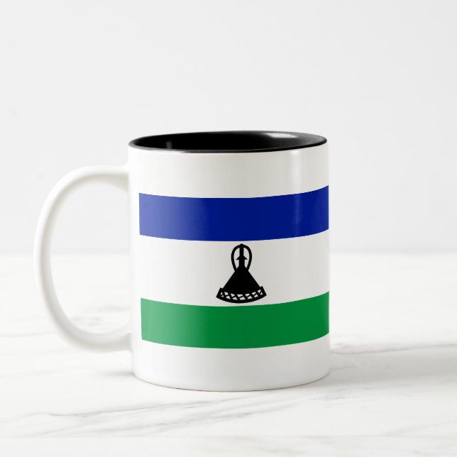 Taza Bicolor Bandera de Lesoto (Izquierda)