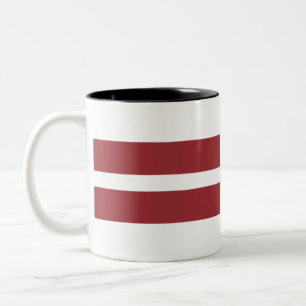 Taza Bicolor Bandera de Letonia