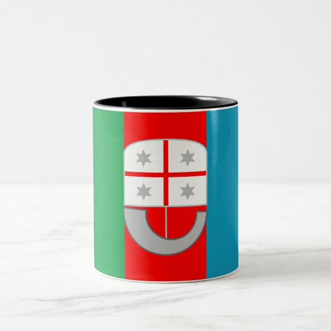 Taza Bicolor Bandera de Liguria (Italia) (Centro)