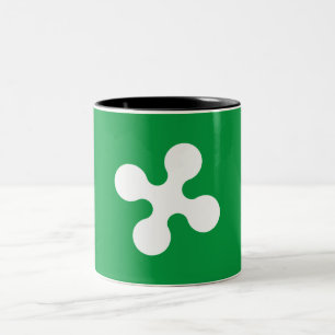 Taza Bicolor Bandera de Lombardia (Italia)