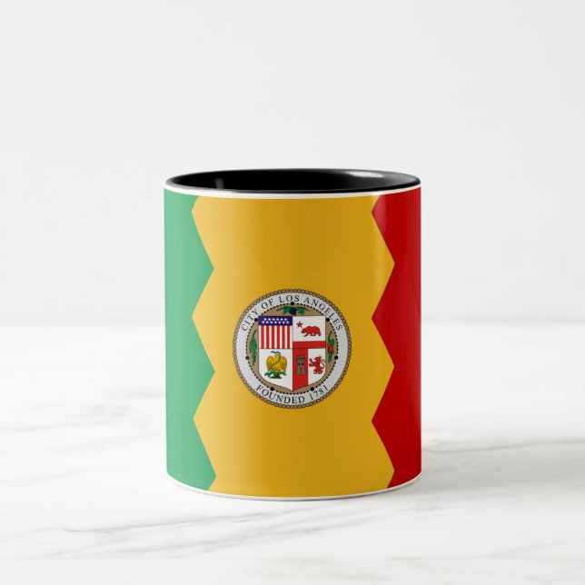 Taza Bicolor Bandera de Los Ángeles (Centro)