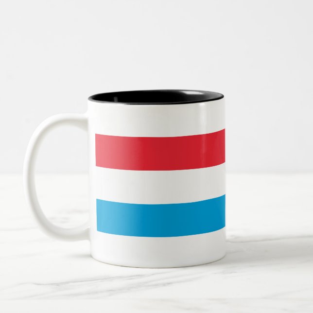 Taza Bicolor Bandera de Luxemburgo (Izquierda)