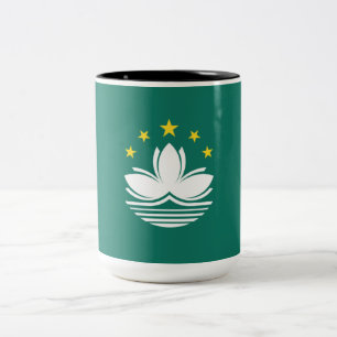Taza Bicolor Bandera de Macao (región china)